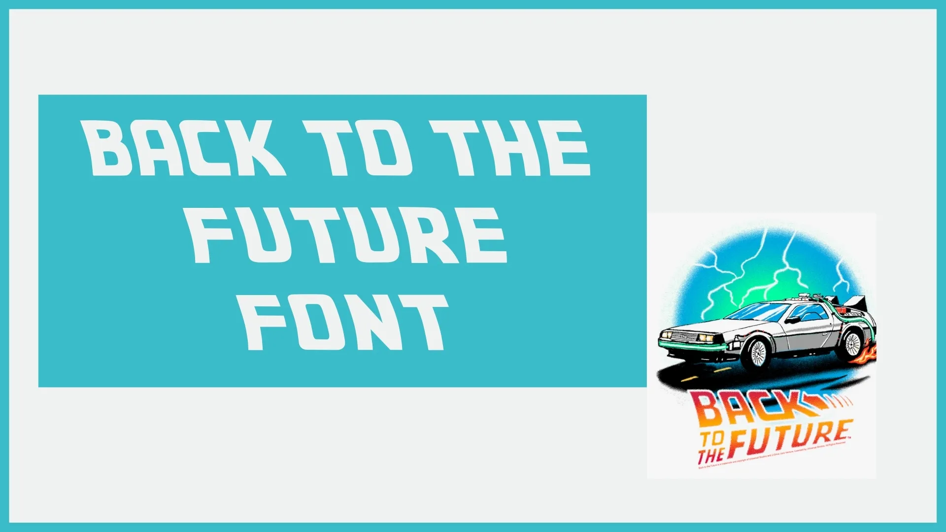 Back to the Future Font