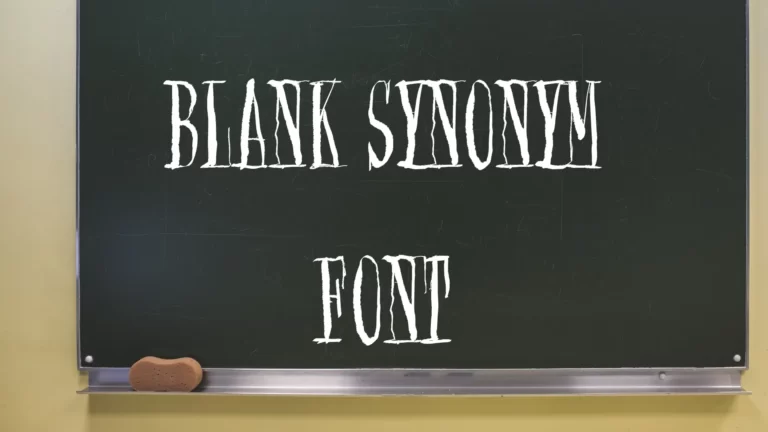 Blank Synonym Font