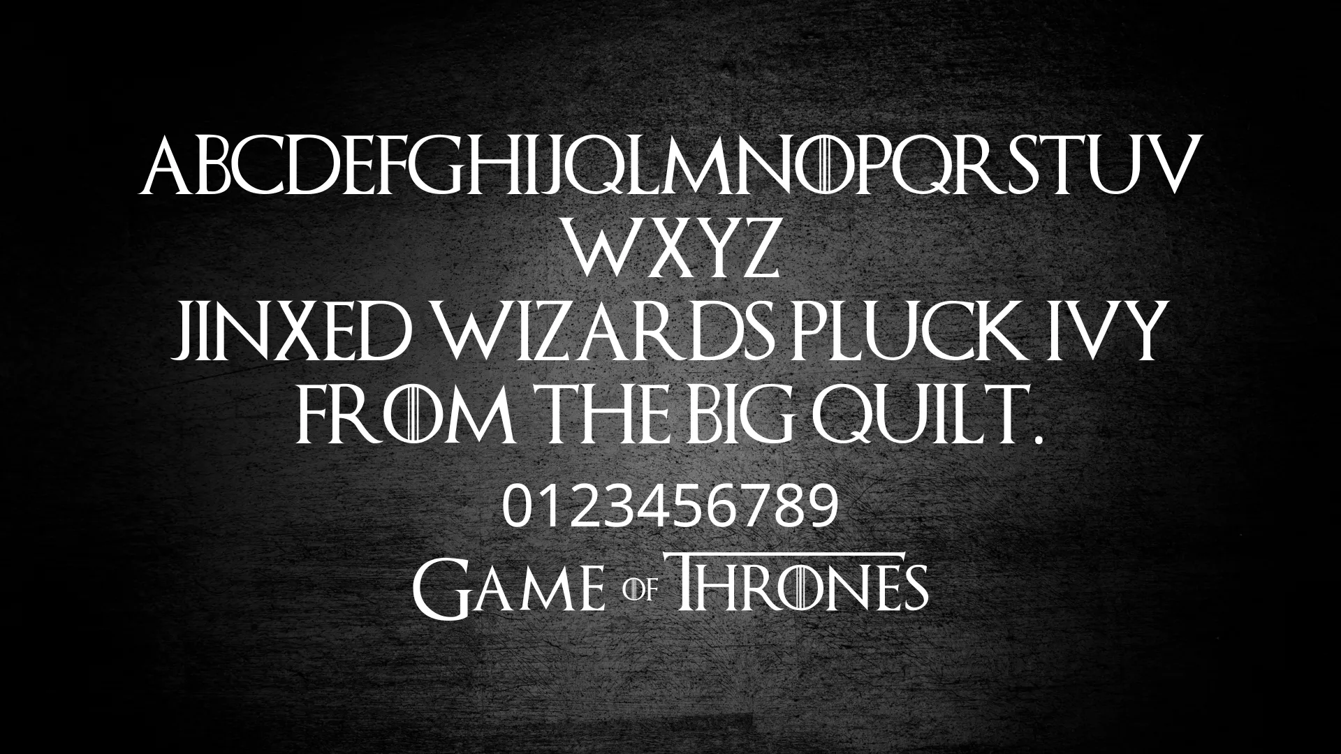 Game of Throne Font