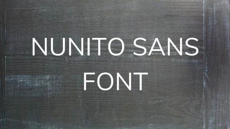 Nunito Sans Font