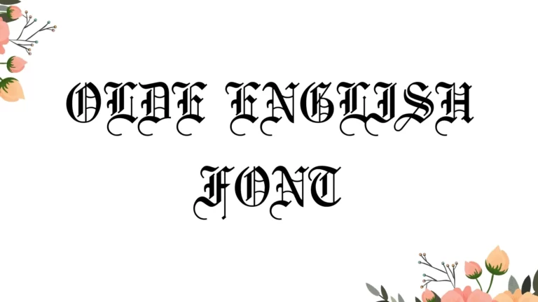 Olde English Font