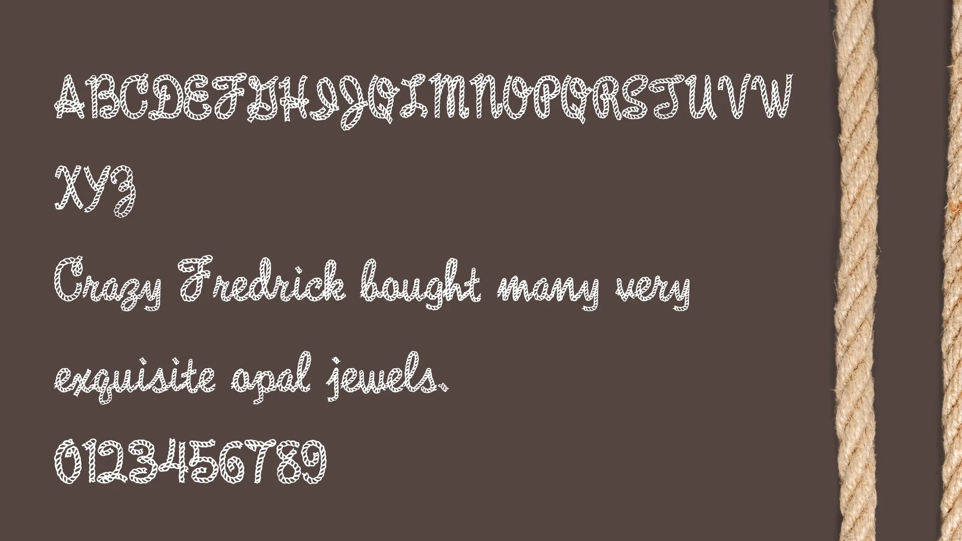 Rope Font