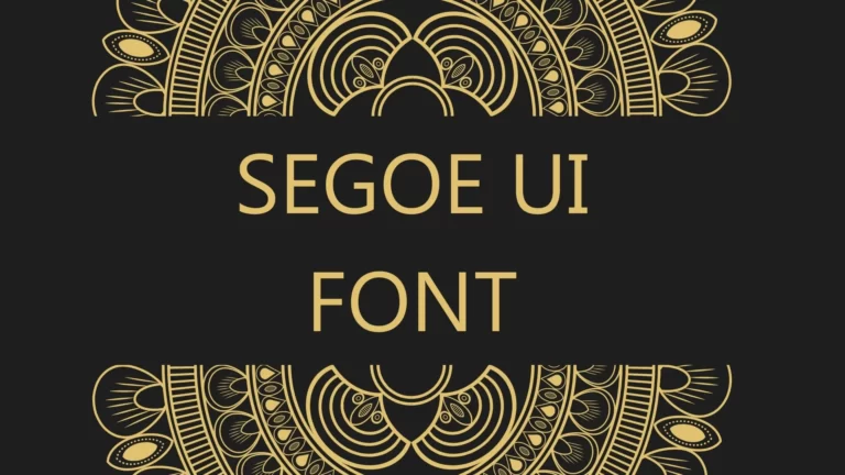 Segoe UI Font
