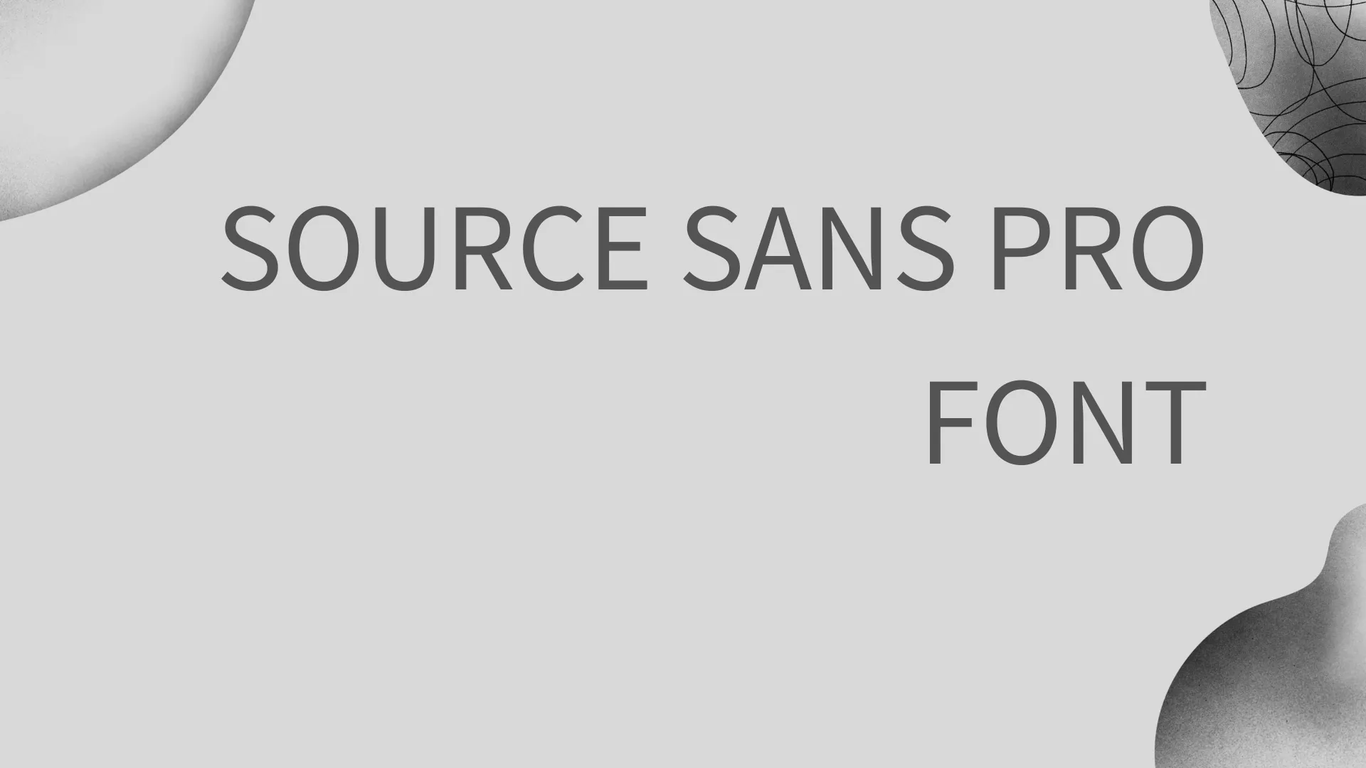 Source Sans Pro Font