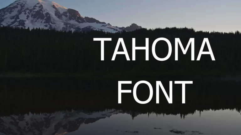 Tahoma Font