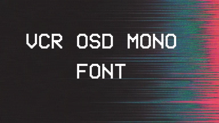 Vcr Osd Mono Font