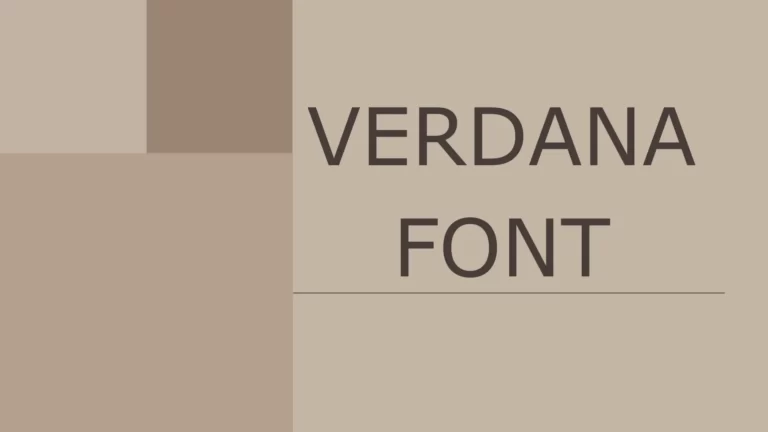 Verdana Font
