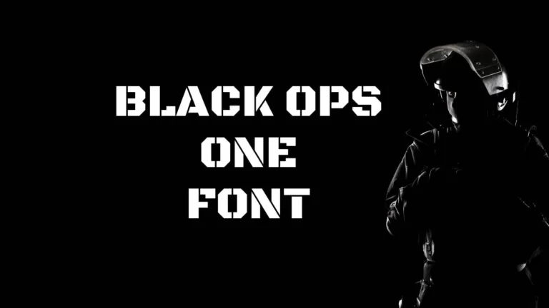 Black Ops One Font
