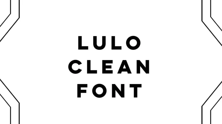 Lulo Clean Font