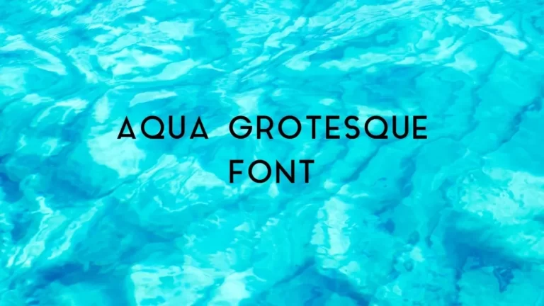 Aqua Grotesque Font