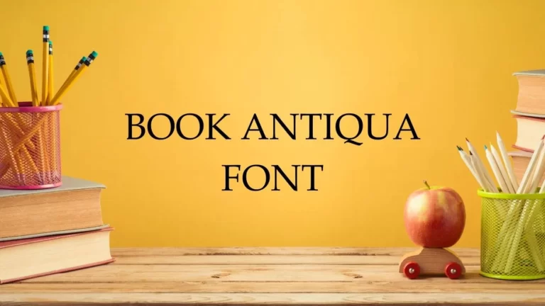 Book Antiqua Font