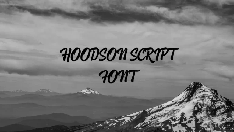 Hoodson Script Font