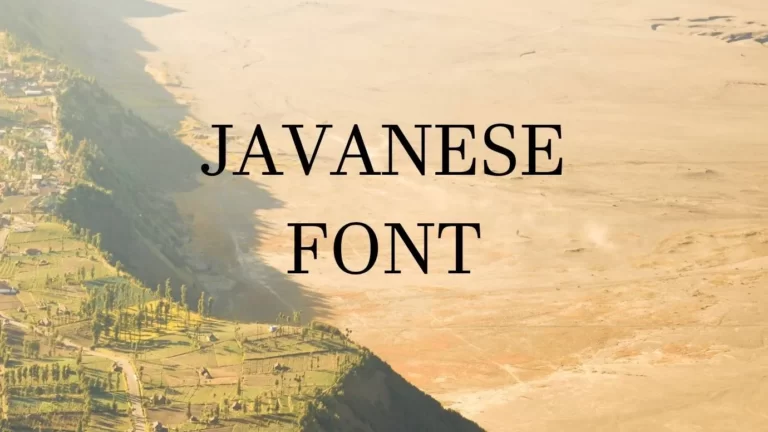 Javanese Text Font