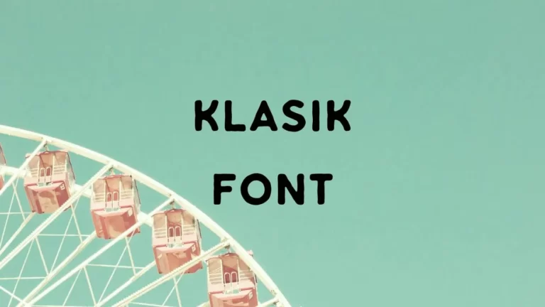 Klasik Font