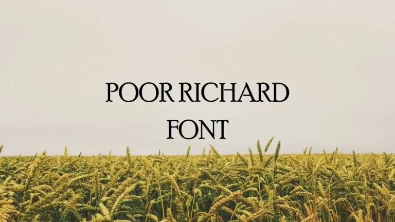 Poor Richard Font