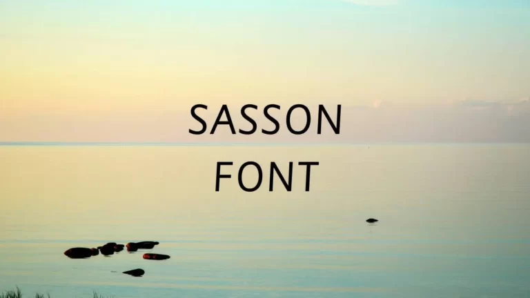 Sassoon Font