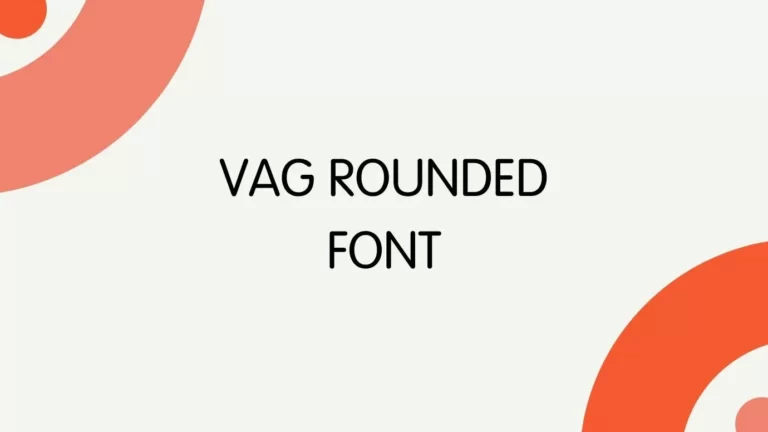 VAG Rounded Font