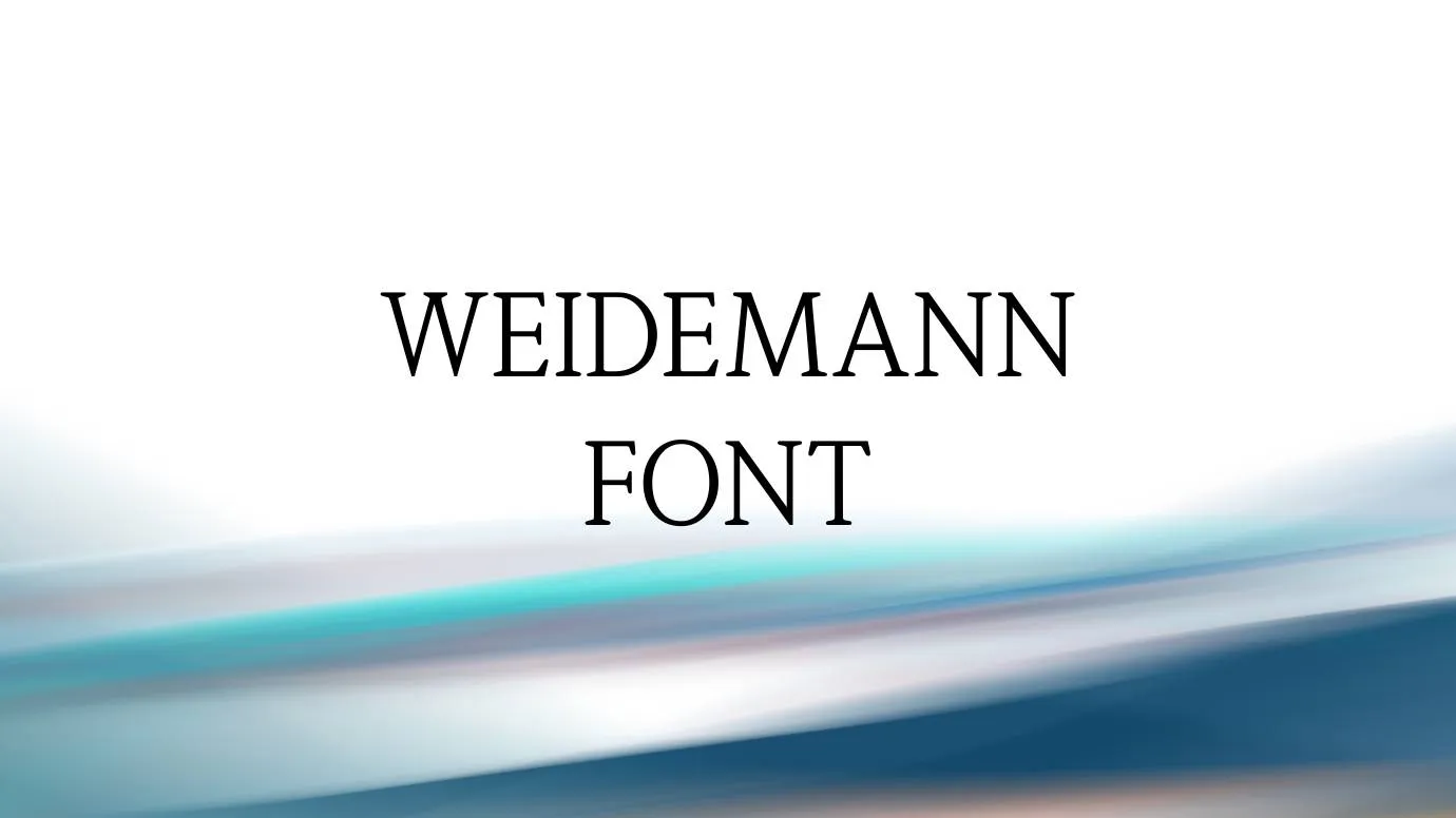 Weidemann Font