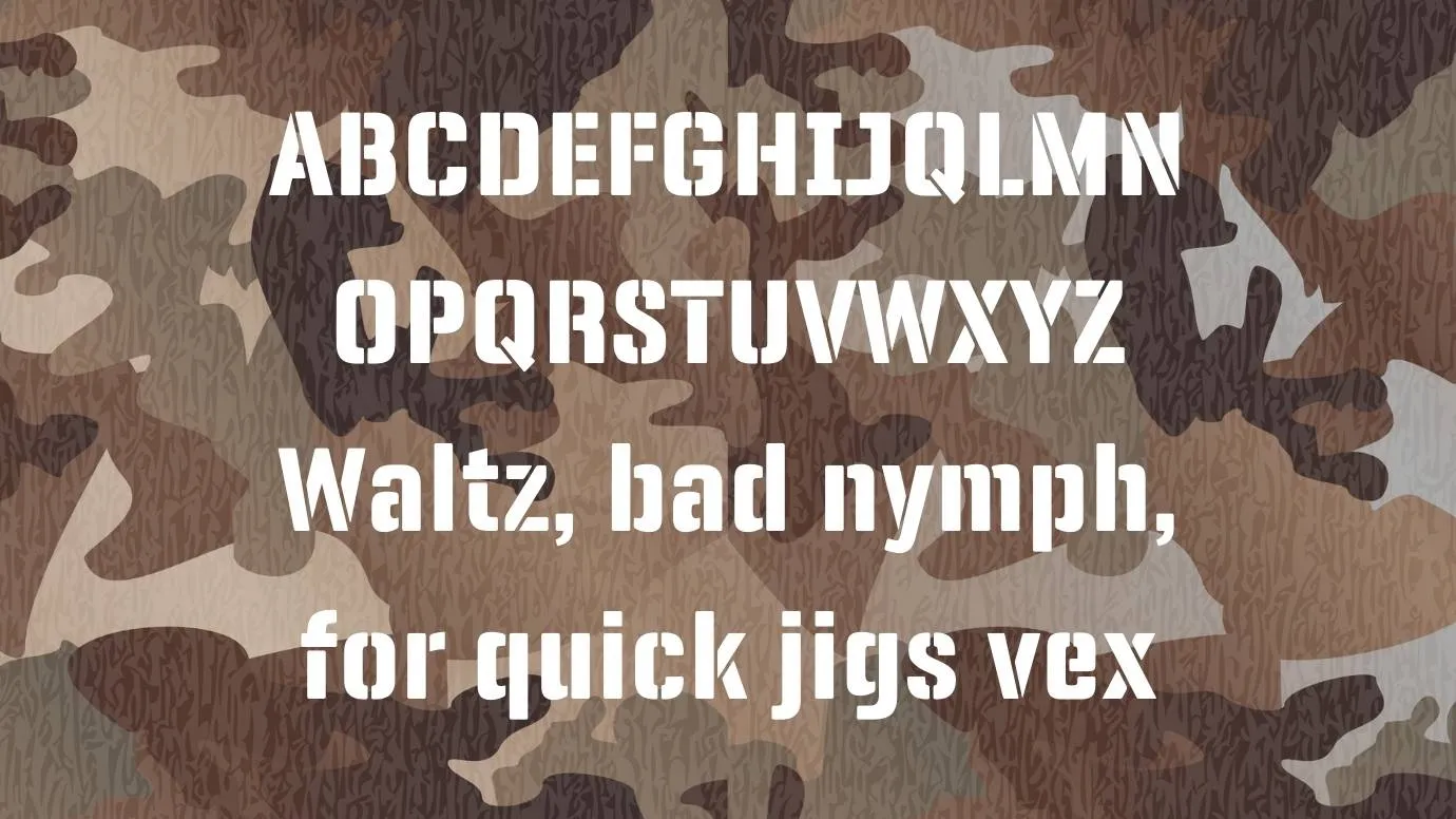 Panfleta Stencil font