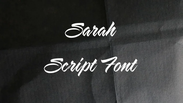 Sarah Script Font