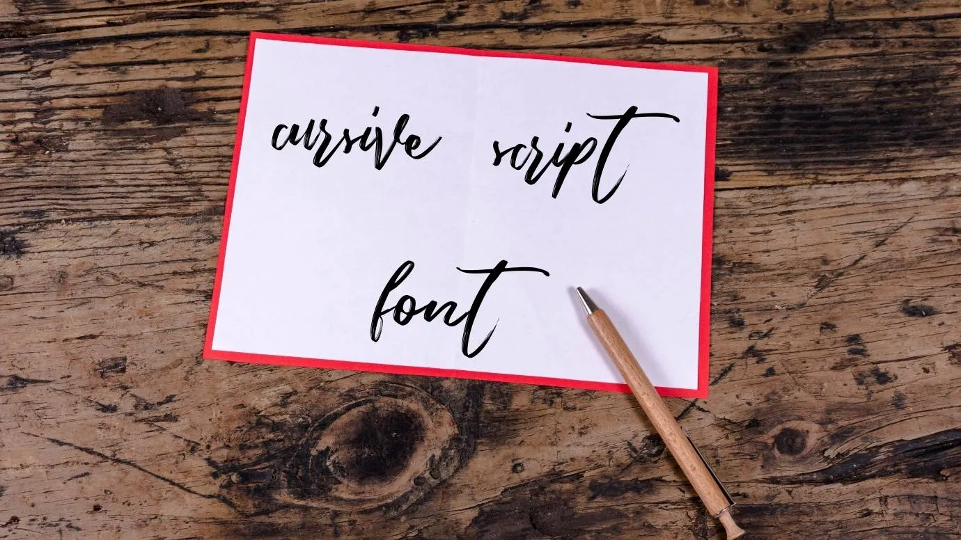 Cursive Script Font