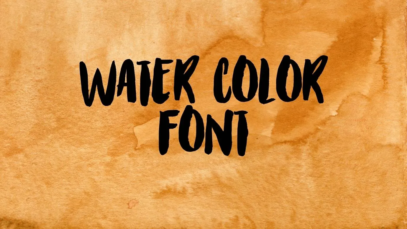 Water Color Font