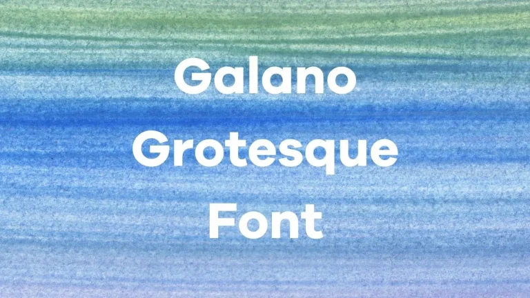 Galano Grotesque Font
