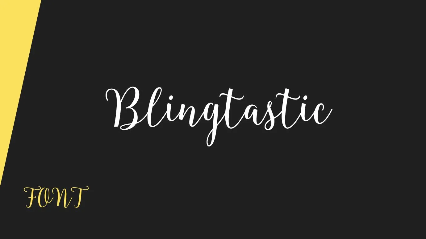 Blingtastic font feature