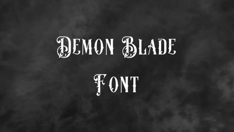 Demon Blade Font