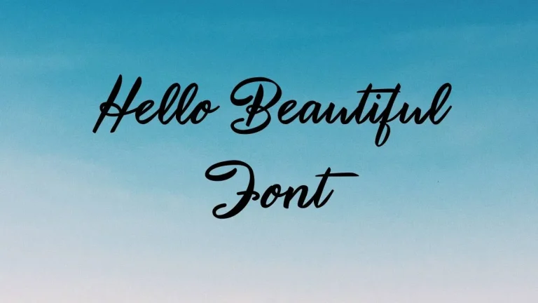 Hello Beautiful Font