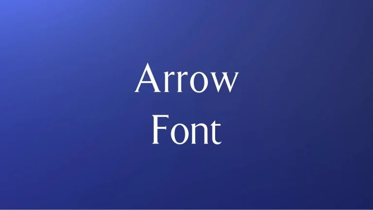 Arrow Font