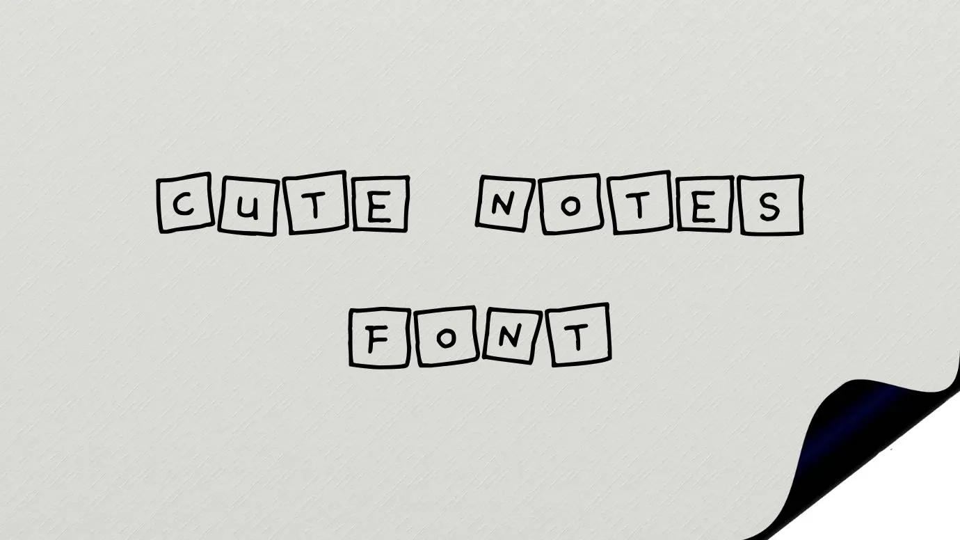 Cute Notes Font