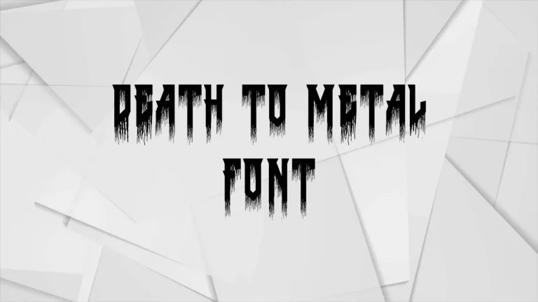 Death to Metal Font