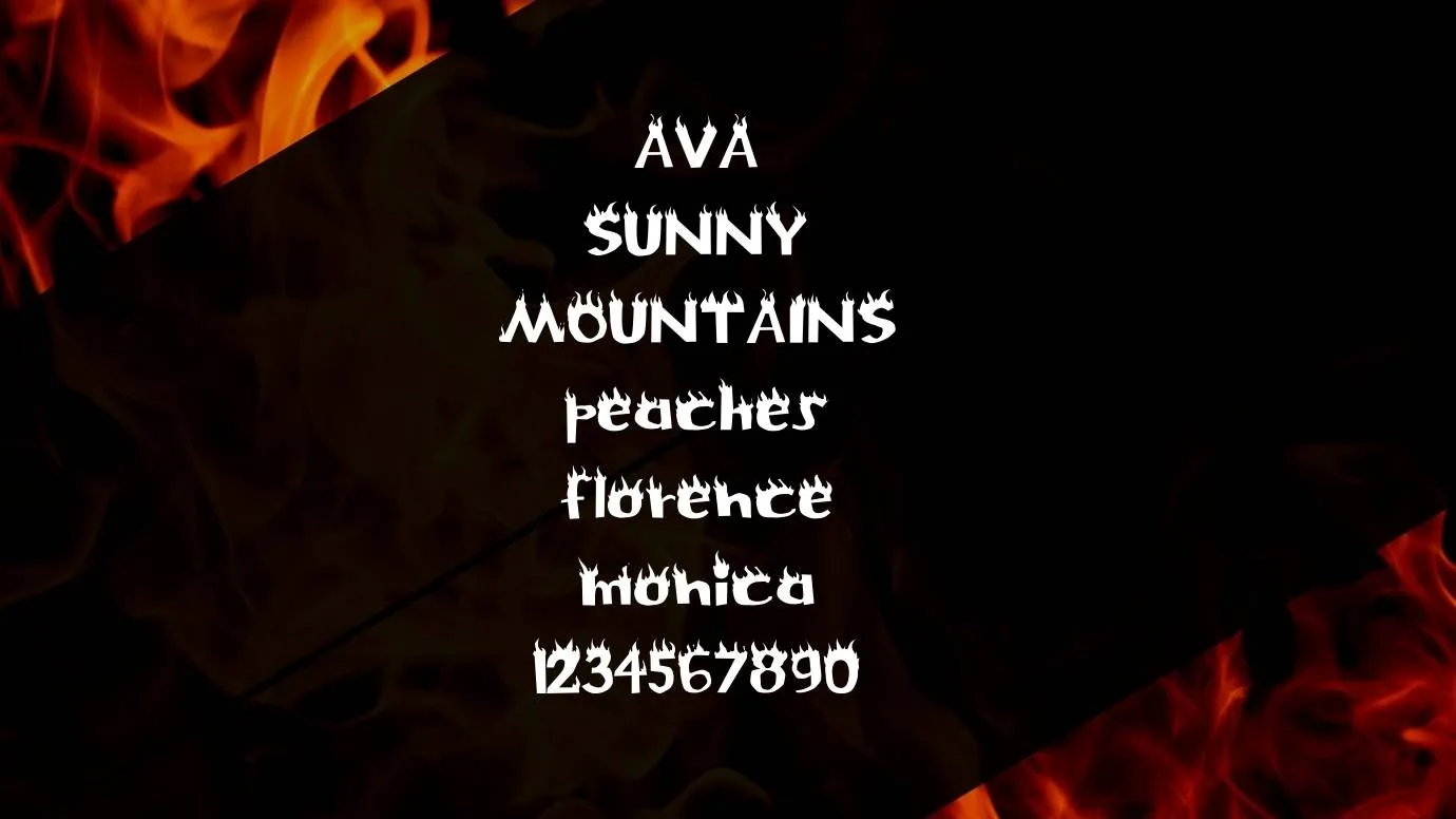 Flame Font