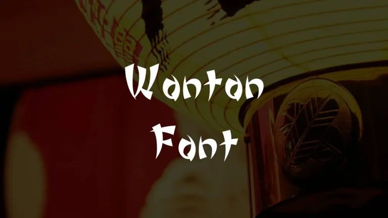 Wonton Font