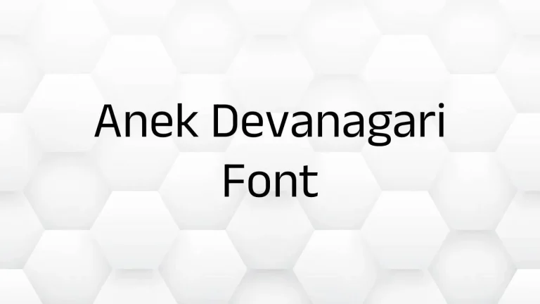 Anek Devanagari Font