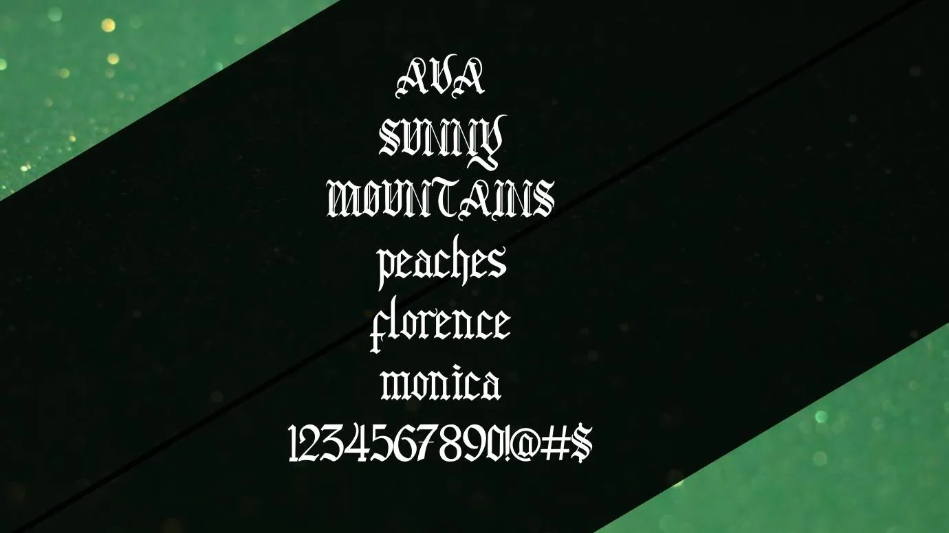 view of Black Clover Font