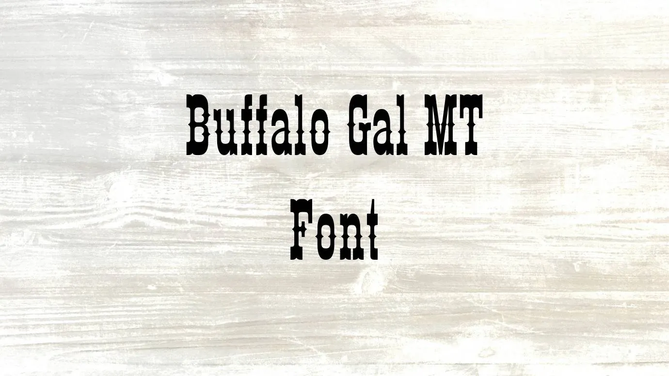 Buffalo Gal MT Font