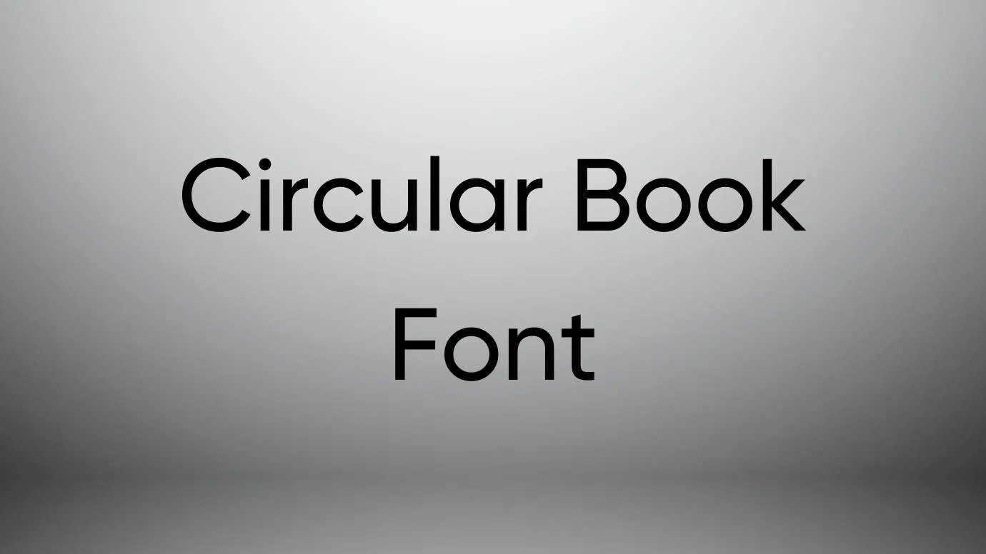 Circular Book Font
