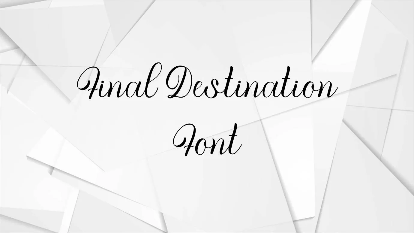 Final Destination Font