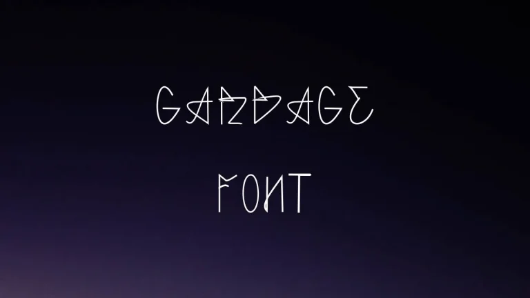 Garbage Font