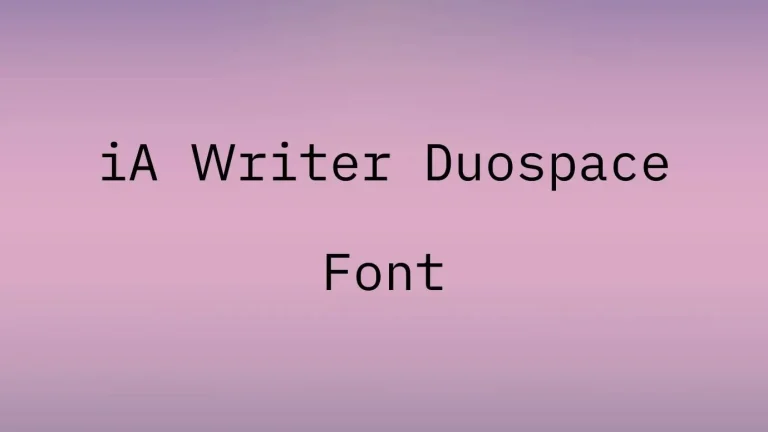 Ia Writer Duospace Font