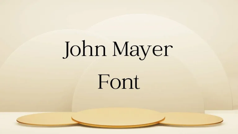 John Mayer Font