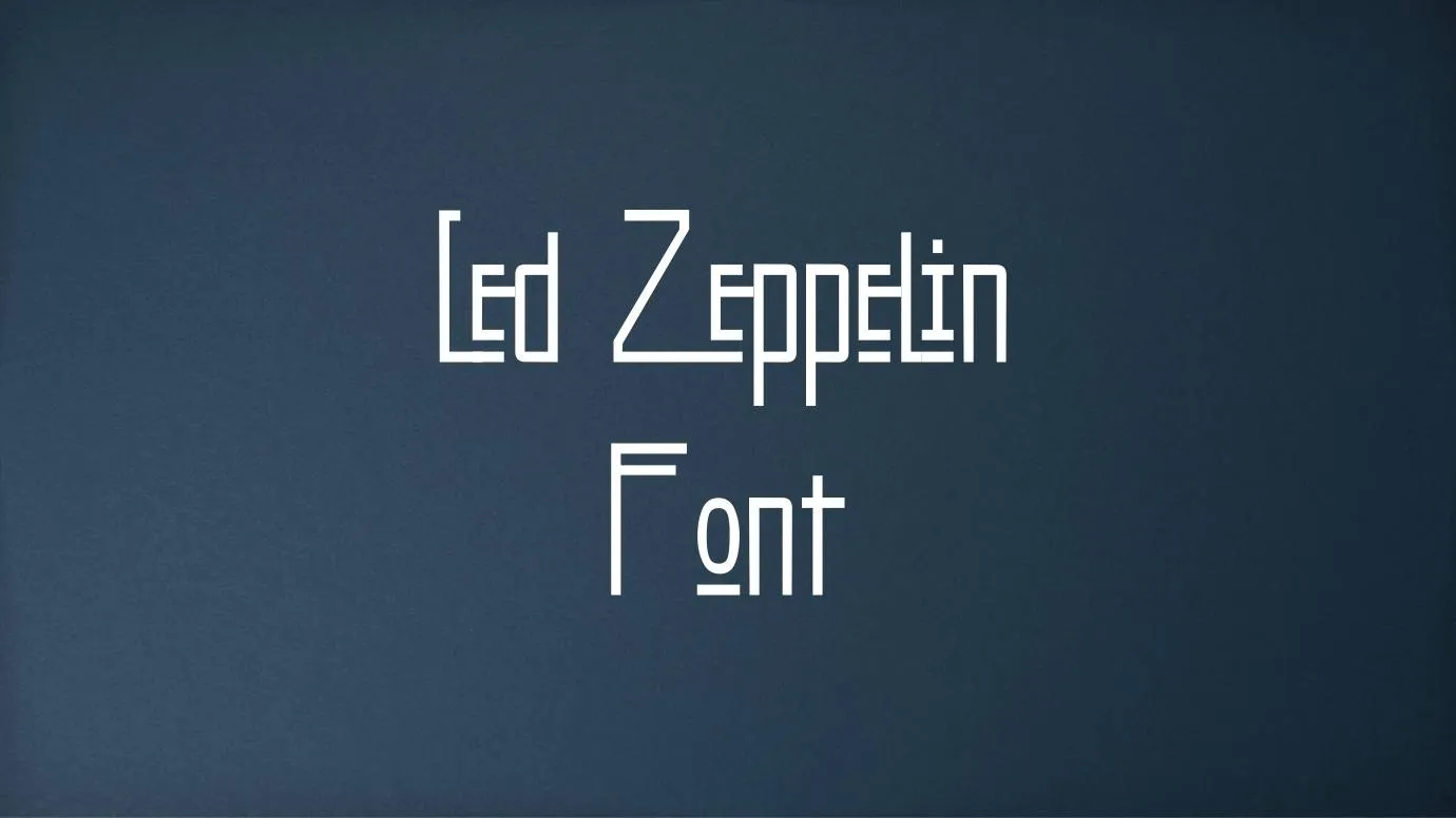 Led Zeppelin Font