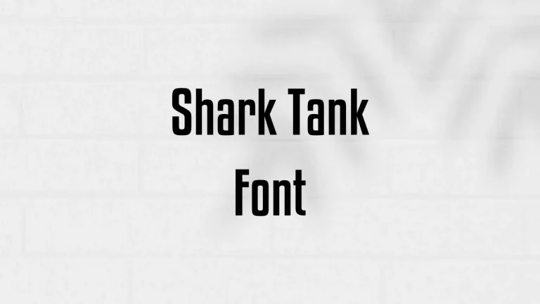 Shark Tank Font