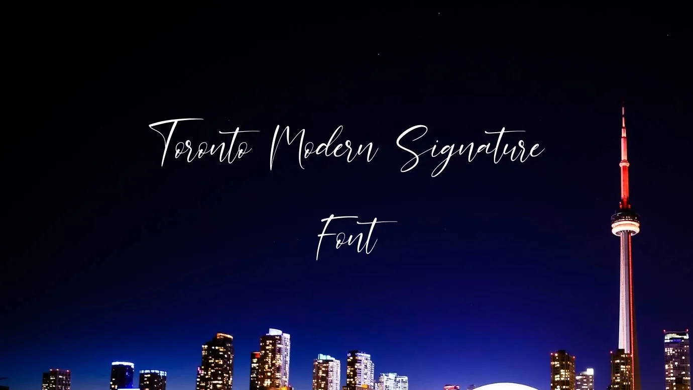 Toronto Modern Signature Font
