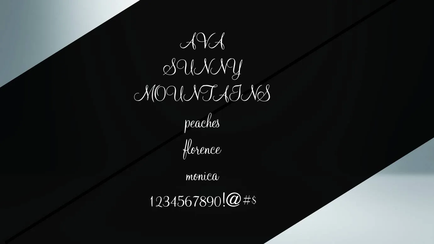 View of Mahogany Script Font