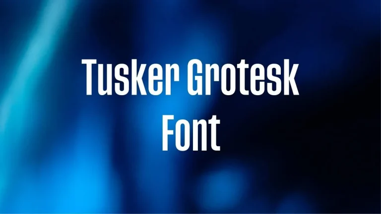 Tusker Grotesk font