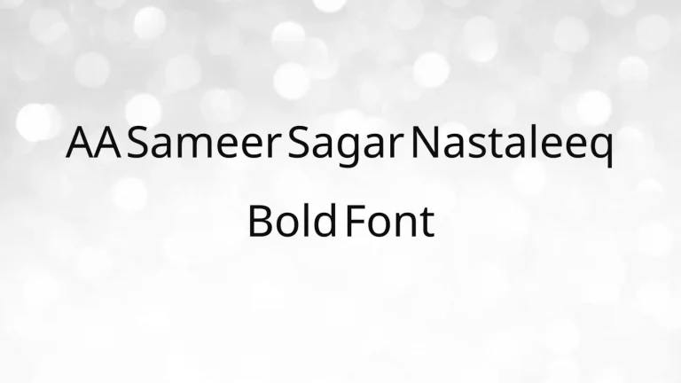 AA Sameer Sagar Nastaleeq Bold Font
