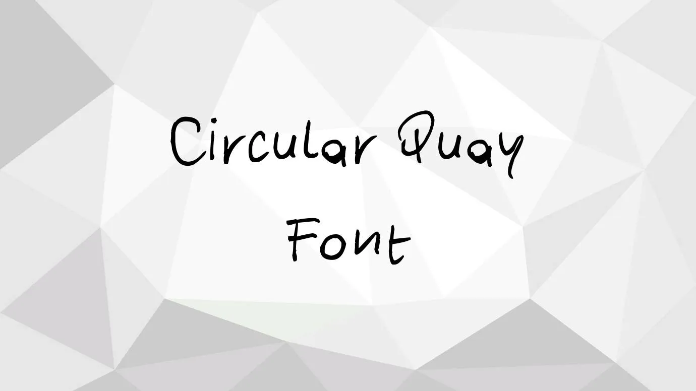 circular quay font